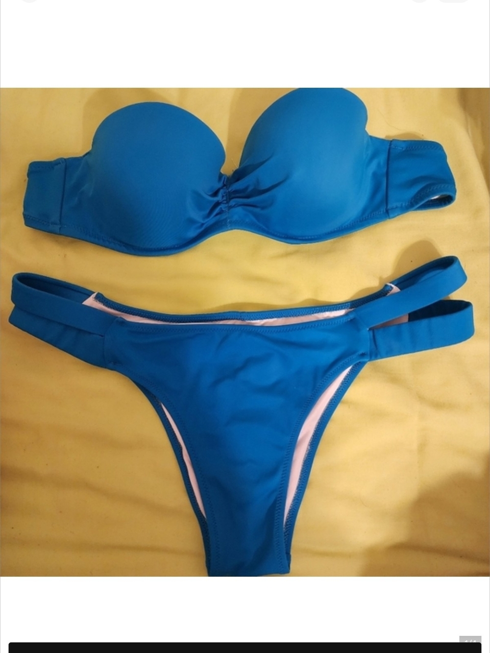 Victoria's Secret Turquoise Blue Strapless Bikini Set